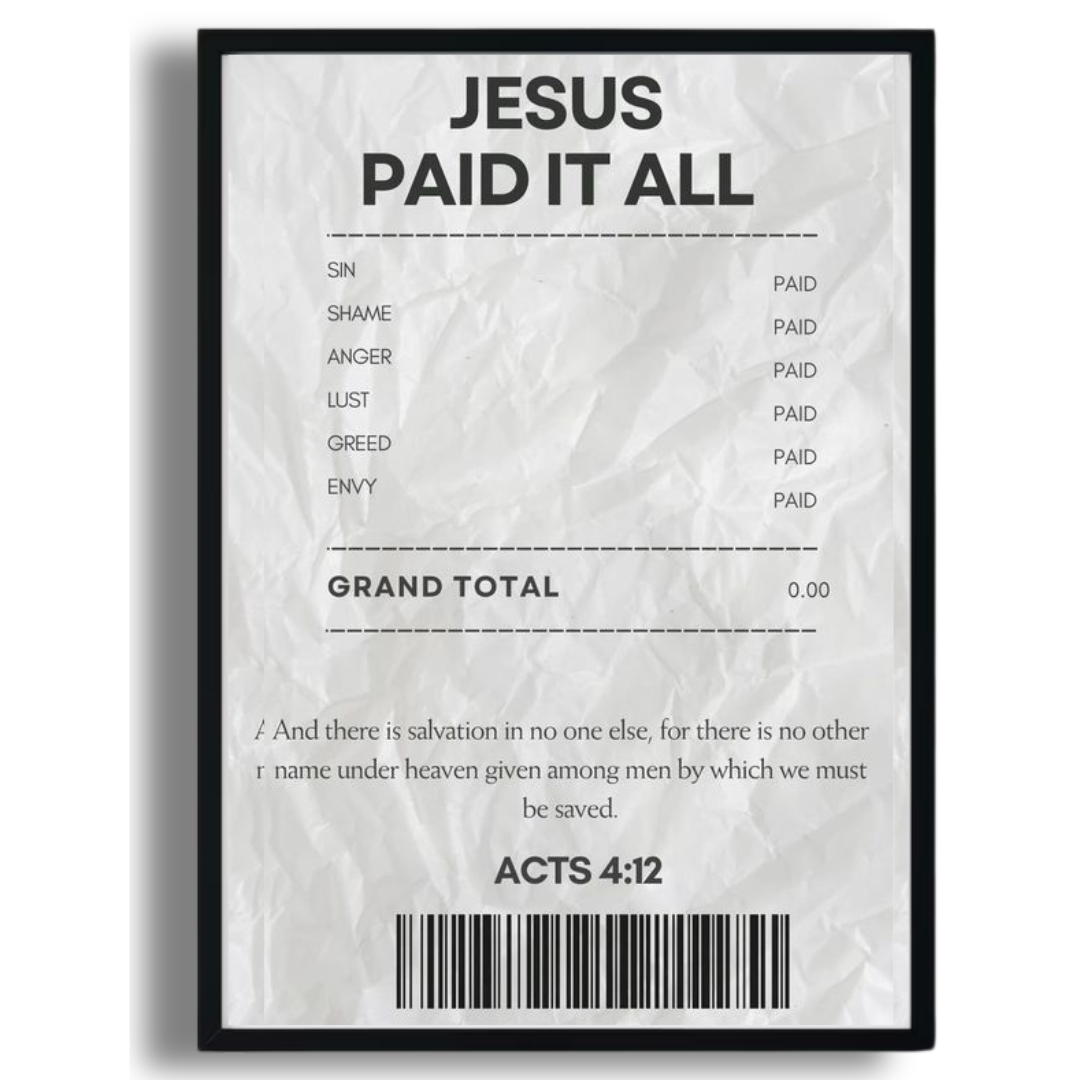 Jesus Paid It All Poster
