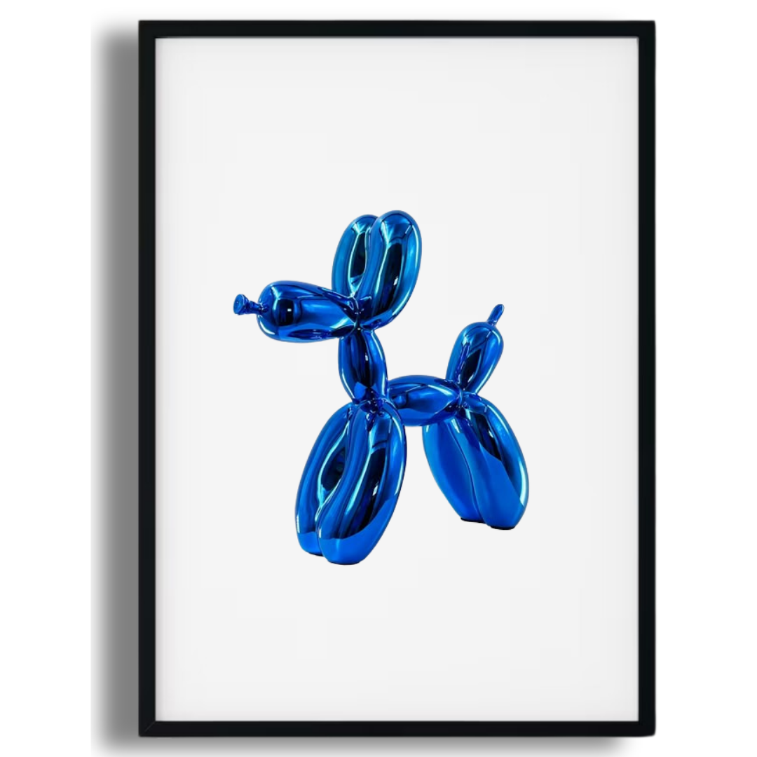 Blue Balloon Dog Poster