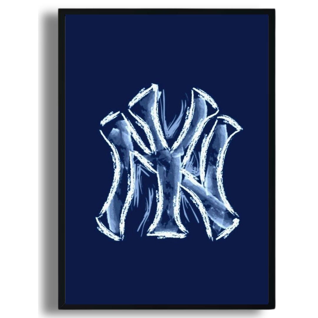 NY Chrome Logo Poster