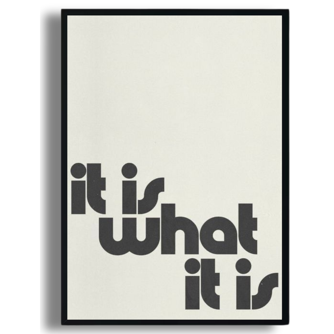 It Is What It Is Poster