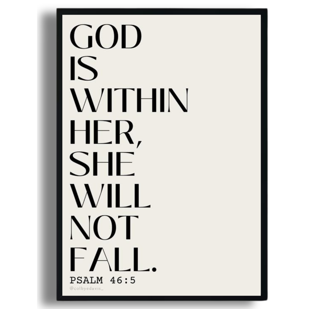 God Is Within Her Poster (Psalm 46:5)