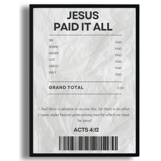 Jesus Paid It All Poster