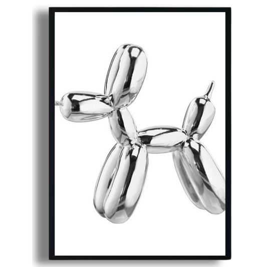 Balloon Chrome Dog Poster