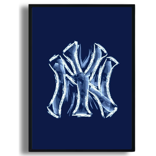 NY Chrome Logo Poster