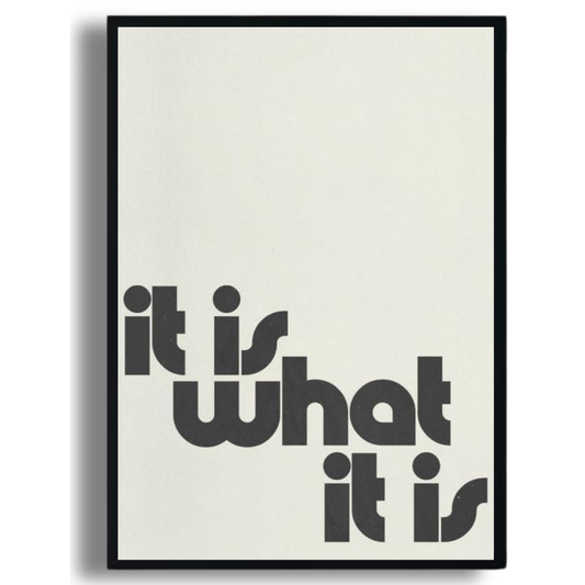 It Is What It Is Poster