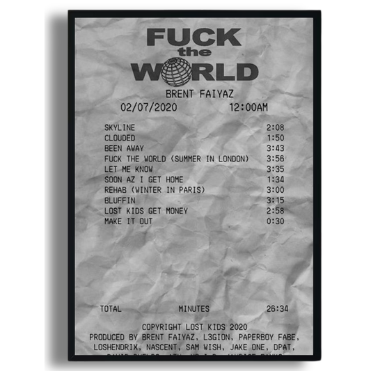 F the World – Brent Faiyaz Poster