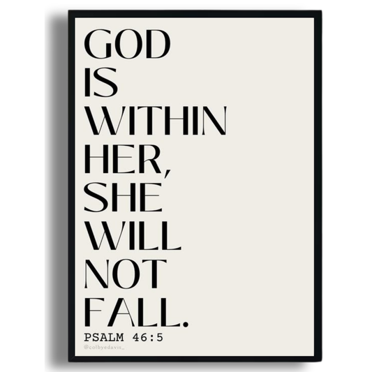 God Is Within Her Poster (Psalm 46:5)
